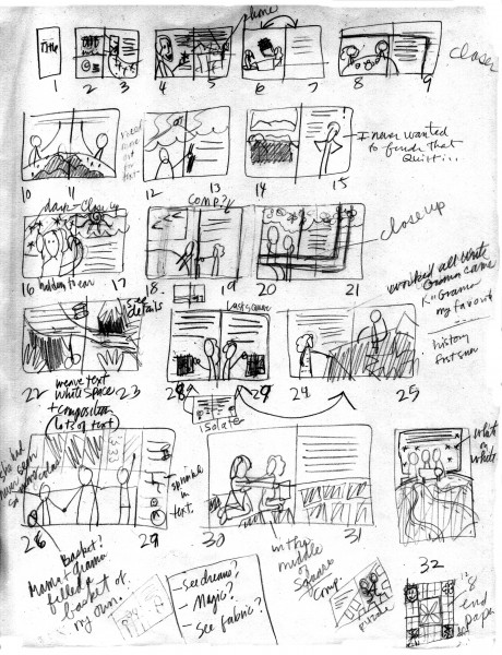Quilt of Dreams storyboard